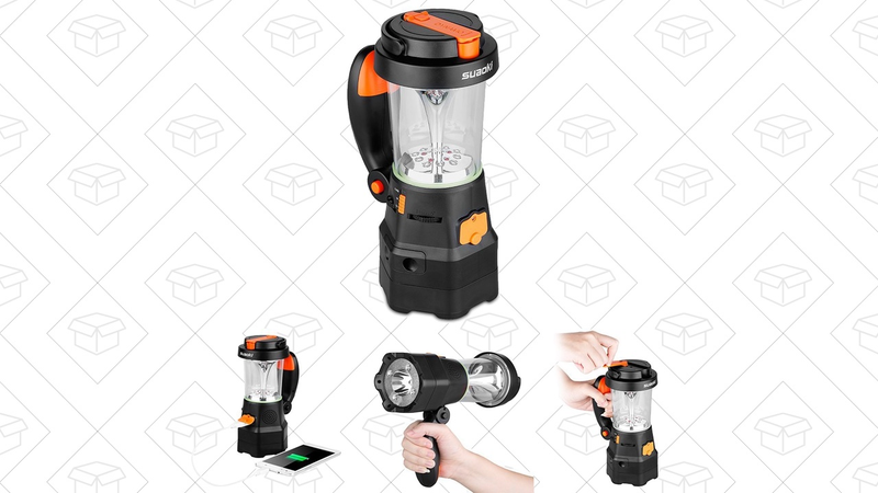 Suaoki LED Lantern/Flashlight/Phone Charger/Radio with Hand Crank, $23 with code SKRADIOL